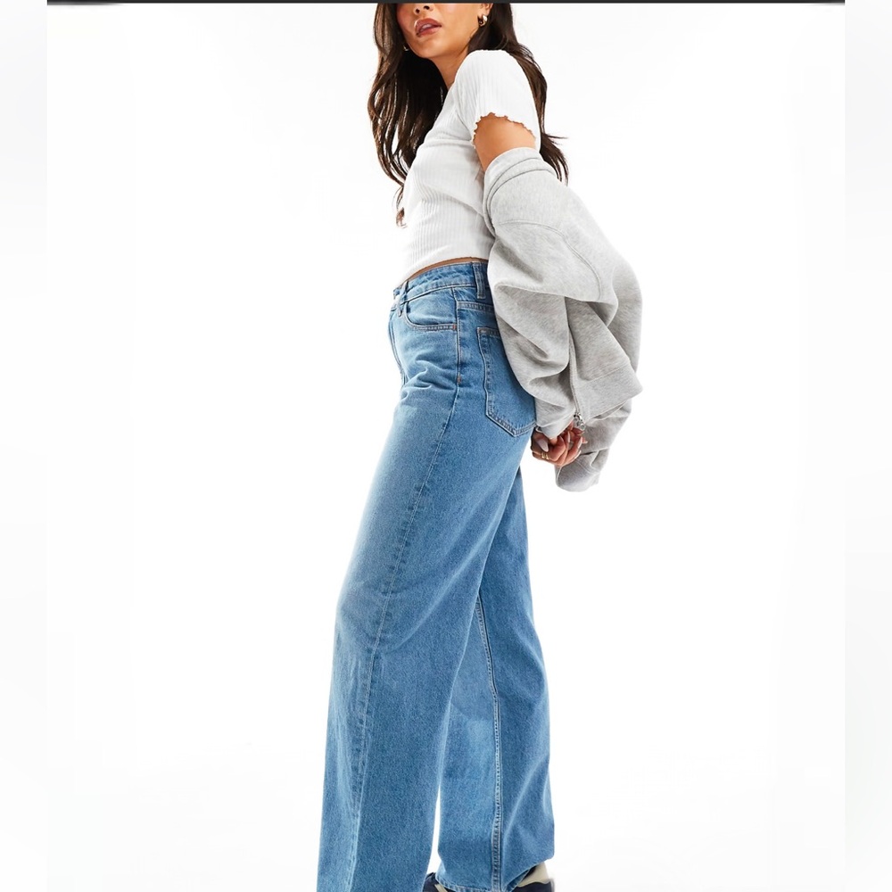 ASOS High rise straight relaxed jeans